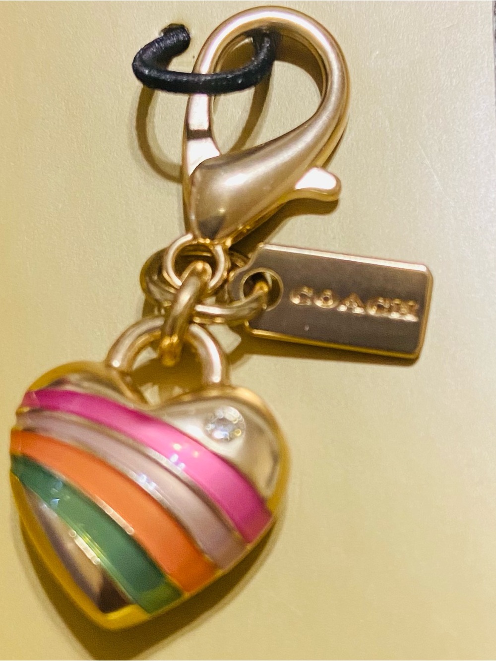 Coach Bag Heart Charm